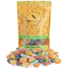 SoSweetie VEGAN Fizzy Sweets Pick and Mix Sweets | Pick and mix 100% vegan sweets for in a resealable pouch