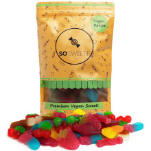 SoSweetie Gummy VEGETARIAN and VEGAN Sweets Bulk in a resealable pouch - Perfect Vegan non fizzy sweets -Kids Vegan sweets for Birthdays, Parties, and