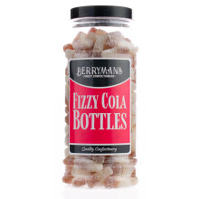 Original Fizzy Cola Bottles Retro Sweets Gift Jar by Berrymans Sweet Shop - Classic Sweets, Traditional Taste.