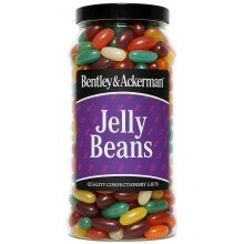Jelly Beans Sweets - (800g) Original Retro Jelly Beans Sweets Gift Jar By Bentley & Ackerman's Sweet Shop.