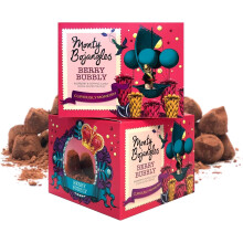 Monty Bojangles Berry Bubbly Cocoa Dusted Chocolate Truffles (2 x 150g Chocolate Gift Box) - Raspberry & Popping Candy Flavoured Chocolatey Truffles -