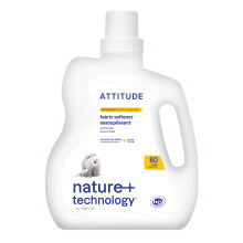 ATTITUDE Laundry Fabric Softener Liquid, Vegan and Naturally Derived Detergent, Plant Based, HE Washing Machine Compatible, Citrus Zest, 80 Loads, 2