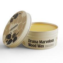 Ziruma Premium Beeswax for Chopping Boards - No Mineral Oil [7 oz] - Food Grade Wood Wax for Butcher Blocks and Wooden Utensils - Natural Wood