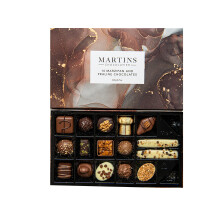 Martins Chocolatier Marzipan & Praline Signature Collection | 16 Luxury Chocolates Gift Box | Milk, White, Dark Belgian Chocolate Assortment for