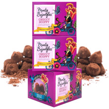 Monty Bojangles Choccy Scoffy Cocoa Dusted Chocolate Truffles (3 x 100g Chocolate Gift Box) - Divine Chocolate Flavoured Chocolatey Truffles - Award