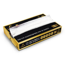 LuxLiv ? Pre Cut Foil Sheets Heavy Duty 18 Micron Thick Kitchen Foil Catering Aluminium Tin Foil Pop Up Sheets Burger Wraps- 200 Sheets