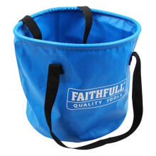 Faithfull Waterproof Collapsible Bucket - Strong, Lightweight & Compact Container with 12L Capacity