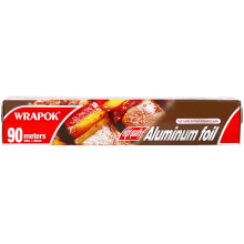 WRAPOK 1 x Kitchen Aluminum Foil Catering Food Service Tin Foil Roll for BBQ, Cooking, Grilling, Roasting - 30 cm x 90 m
