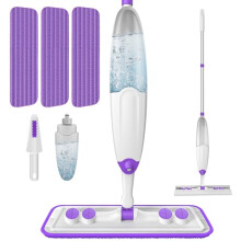 Microfibre Spray Mops for Floor Cleaning, Hardwood Floor Mop with Washable Mop Pads, Spray Mop Head Fit for Disposable Dry Wet Sweeping Refills