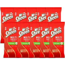 Mr Sheen Multi Surface Wipes, Clean & Dust Wood, Glass Metal & Plastic Surfaces, Scent: Spring Meadow, Size: Pack of 10