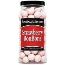 Strawberry Bonbons - (605g) Original Creamy Strawberry Bon bons Sweets in a Gift Jar By Bentley & Ackerman's Sweet Shop.