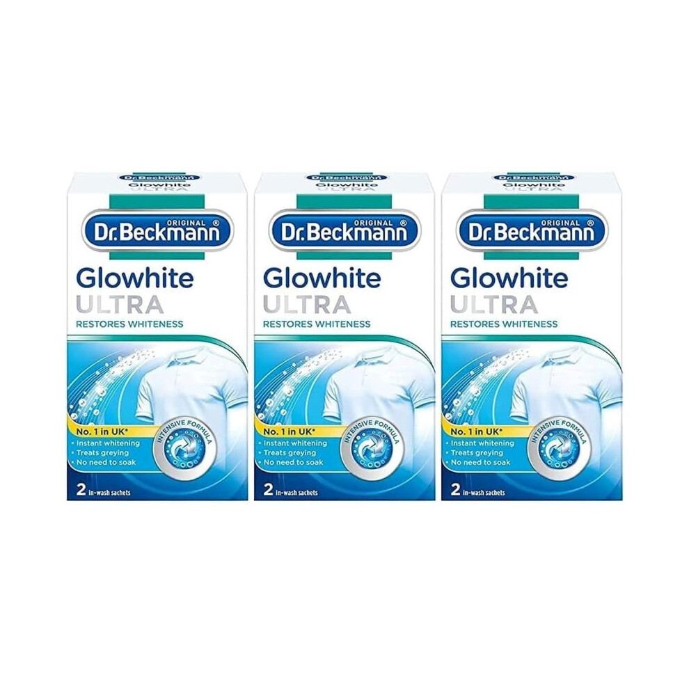 Dr Beckmann Glowhite Ultra Fabric Whitener (6 X 40G Sachets)