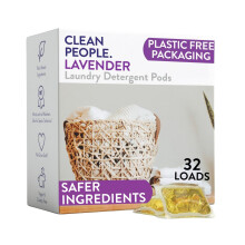 Clean People Laundry Washing Capsules - Plant-Based, Hypoallergenic Laundry Capsules - Ultra Concentrated, Plastic Free, Recyclable Packaging, Stain