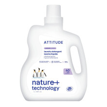 ATTITUDE Liquid Laundry Detergent, EWG Verified Laundry Soap, HE Compatible, Vegan and Plant Based Products, Lavender, 40 Loads, 2 Liters