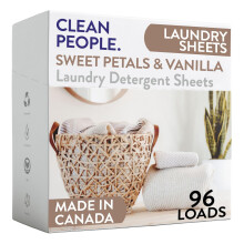 The Clean People Fragrance Free Laundry Detergent Sheets - Hypoallergenic Laundry Soap - Ultra Concentrated, Recyclable Packaging, Stain Fighting -
