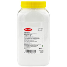 Aksoy Citric Acid Food Grade 4KG JAR|| Non-GMO, Anhydrous, Make Your Own BathBomb, Gluten-Free, No Additives, Sour Drinks, Household Cleaning with
