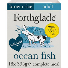 Forthglade Complete Natural Wet Dog Food - Ocean Fish with Brown Rice (18 x 395g) Trays