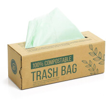 150 Bags Compost Bin Liners 6L 8L 10L 30L Kitchen Waste Bags 100% Biodegradable Bags with EN13432 Certification (8L)