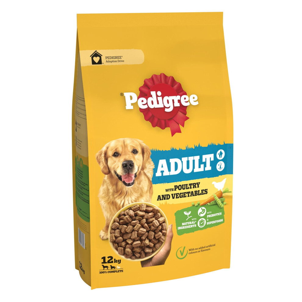 Pedigree Complete Dog Dry Food For Dogs With Poultry And Vegetable 12 Kg