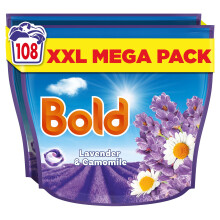 Bold PODS? Washing Liquid Laundry Detergent Capsules 108 Washes (54x2), Lavender & Camomile, Outdoor Freshness That Lasts, With Built-In Lenor