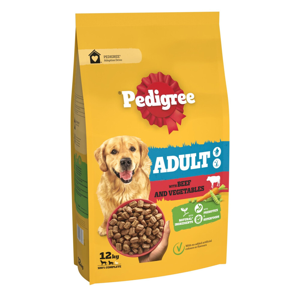 Pedigree Complete Dog Dry Food For Dogs With Beef And Vegetable 12 Kg
