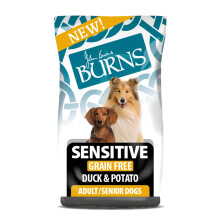 Burns Pet Nutrition Sensitive Grain Free Duck and Potato Adult Dry Dog Food, 2 kg