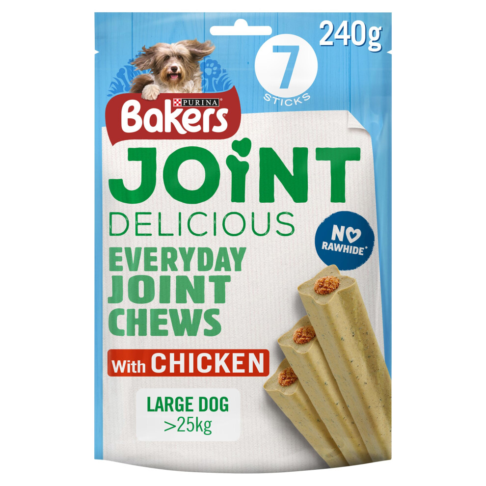 Bakers Joint Delicious Large Chicken Dog Chews 240G Pack Of 6