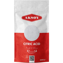 Aksoy Citric Acid Food Grade 3KG Non-GMO, Make Your Own BathBomb, Sour Drinks, Household Cleaning with Citric Acid Powder (Packaging may vary)