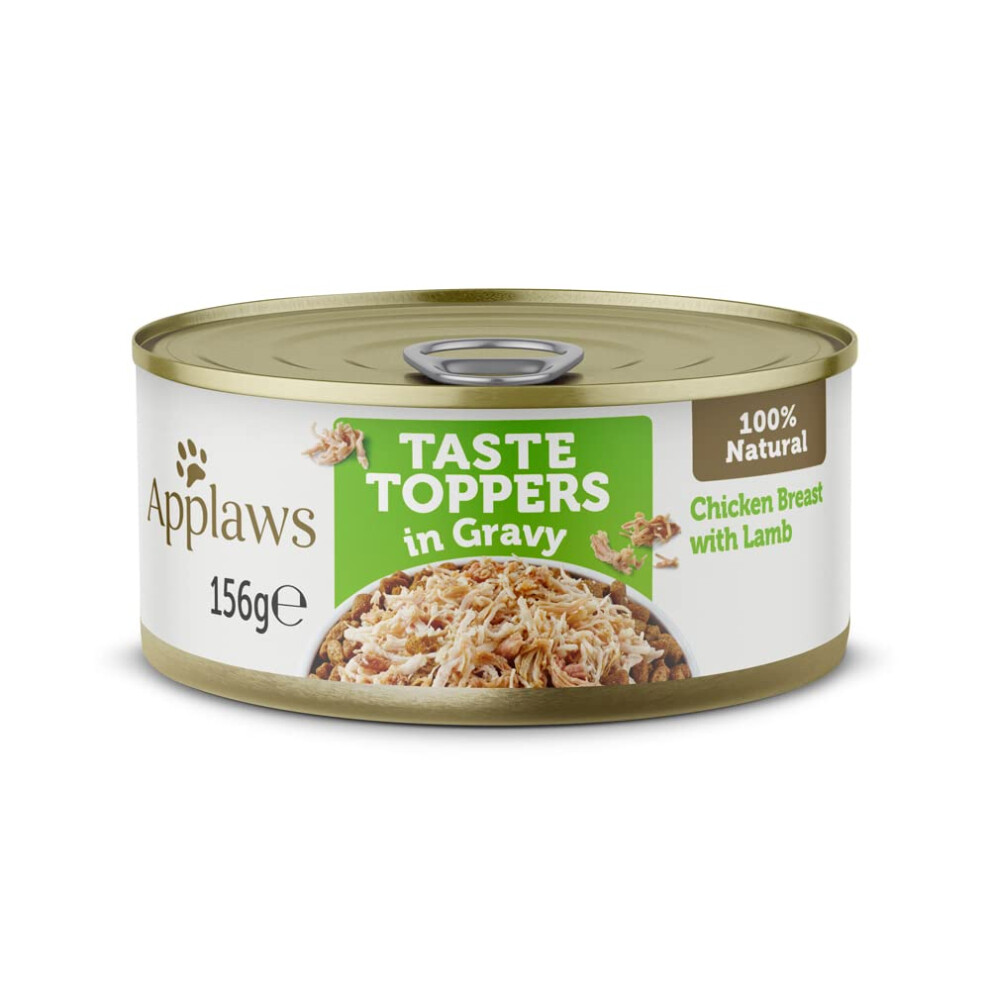 Applaws 100% Natural Wet Dog Food Tins, Free Chicken And Lamb In Gravy, 156G (Pack Of 12) Grain