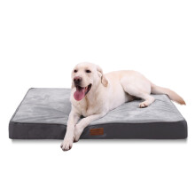 Jaspuriea Large Orthopedic Dog Beds Washable with Waterproof Removable Cover, Extra Large Dog Bed with Anti-Slip Bottom, Deluxe Flannel Comfy Dog