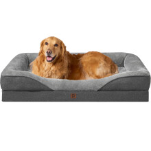 EHEYCIGA XL Dog Bed Memory Foam, Extra Large Orthopedic Dog Beds Sofa with Sides and Waterproof Liner, Pet Couch with Washable Removable Cover and