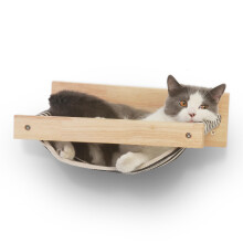 FUKUMARU Cat Hammock Wall Mounted Large Cats Shelf, Modern Beds and Perches, Premium Kitty Furniture for Sleeping, Playing, Climbing, and Lounging,