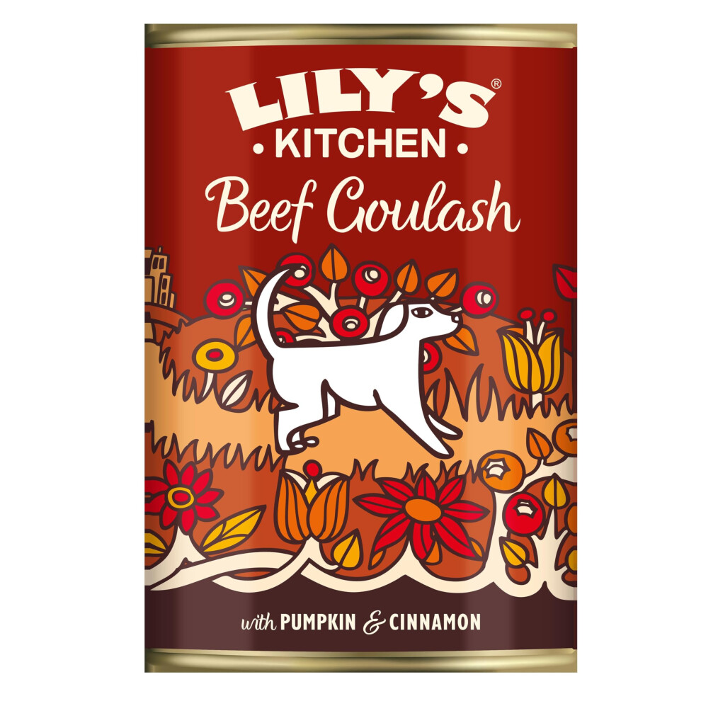 Lily's Kitchen Natural Adult Dog Wet Food, Beef Goulash, 6 X 400G