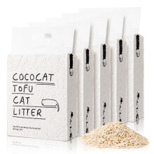 Cococat Tofu Cat Litter - Strong Clumping, Flushable, Dust-free, Easy Scooping, Biodegradable, Jasmine Milk Tea Scent For Excellent Odour Control (6L