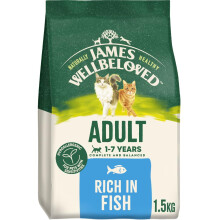 James Wellbeloved Hypoallergenic Dry Cat Food for Adult Cats Fish 1.5 kg