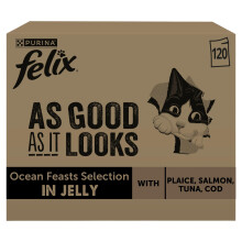 FELIX As Good As it Looks Ocean Feasts Wet Cat Food 120x85g