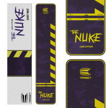 TARGET Darts Luke Littler Dart Mat, The Nuke Darts Mat | Dart Oche Mat with Soft Tip and Steel Tip Throw Line Distances | Non Slip Carpet Mats for