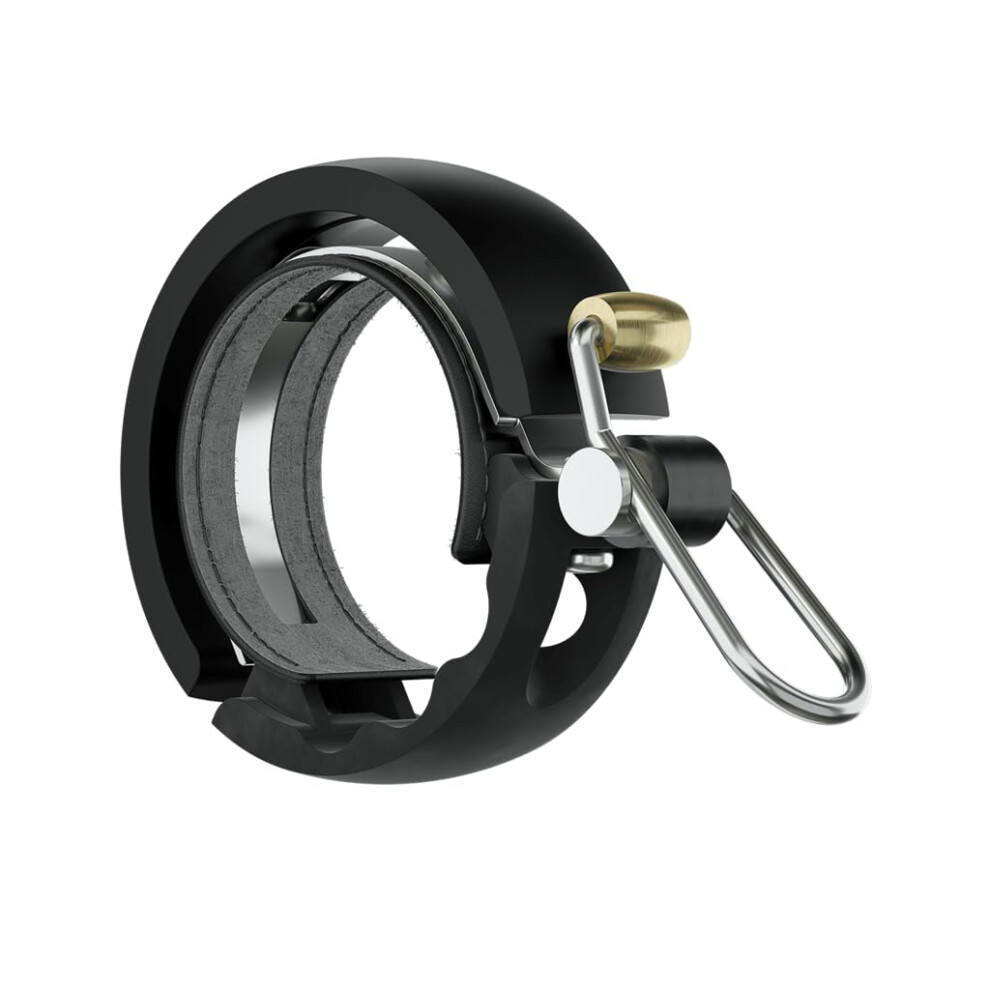 Knog Oi Luxe Bike Bicycle Bell Handlebar Safety Alarm Horn Ring 23.8-31.8Mm, Large Black