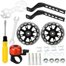 Bicycle Training Flash Wheels, Children's Bike Stabilizers Support Wheels Bike Steel Frame for 12 14 16 18 20 Inch Kids Riding Safety Equipment (1