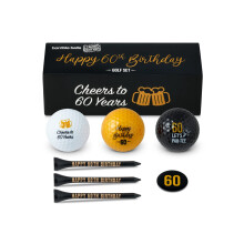 Horrible Balls Golf Birthday Gift Sets - 40th 50th 60th 70th - Perfect Novelty Golfing Present For Him or Her (60th Birthday)