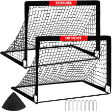 CATCHLUCK Football Goals for Kids Goals Foldable Football Nets for the Garden Pop Up Outdoor Goal Post Indoor Goal with Carry Bag