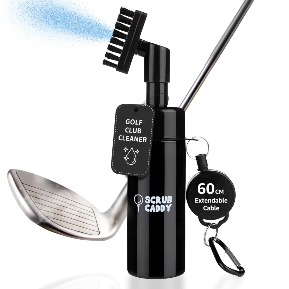 Golf Club Cleaner Brush with Built-In Water Spray - 180ml Storage & 60cm Extendable Cable. Golf Club Cleaner for Efficient Cleaning. Excellent Golf-image-OPC-PK66B7F-NEW