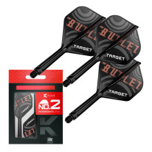 TARGET Darts Stephen Bunting K Flex Flights and Shaft System, No.2 | Pack of 3 Kflex All In One Flights, Player Edition Darts Accessories | K-Flex