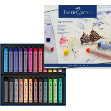 Faber-Castell Creative Studio Soft Pastels, Multicoloured, Cardboard Wallet Of 24, For Art, Craft, Drawing, Sketching, Home, School, University,