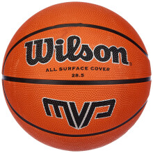 Wilson Unisex Adult MVP Basketball Traditional Rubber Surface for Outdoor Play, Orange, 6