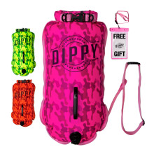 DIPPY Tow Floats for Open Water | 28L Swim Buoy with Dry Bag | Wild Swimming Float Accessories for Triathletes & Swimmers