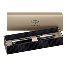 Parker Urban Chrome Trim Ballpoint Pen with Medium Nib - Black, Gift Boxed