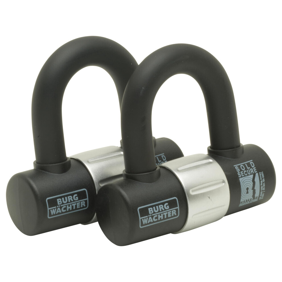 Burg-W?Chter 100D Duo Sold Secure Pack, Twin Keyed Alike U Locks Gold/Black 8000002012584