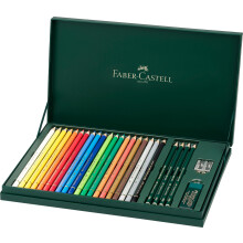 Faber-Castell Art & Graphic Polychromos Colour Pencil, Gift Set, Mixed MediaMulticoloured, Polychromos Gift Set, For Art, Craft, Drawing, Sketching,