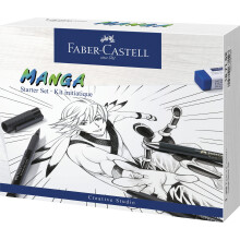 Faber-Castell Creative Studio Manga Starter Set, Multicoloured, , For Art, Craft, Drawing, Sketching, Home, School, University, Colouring